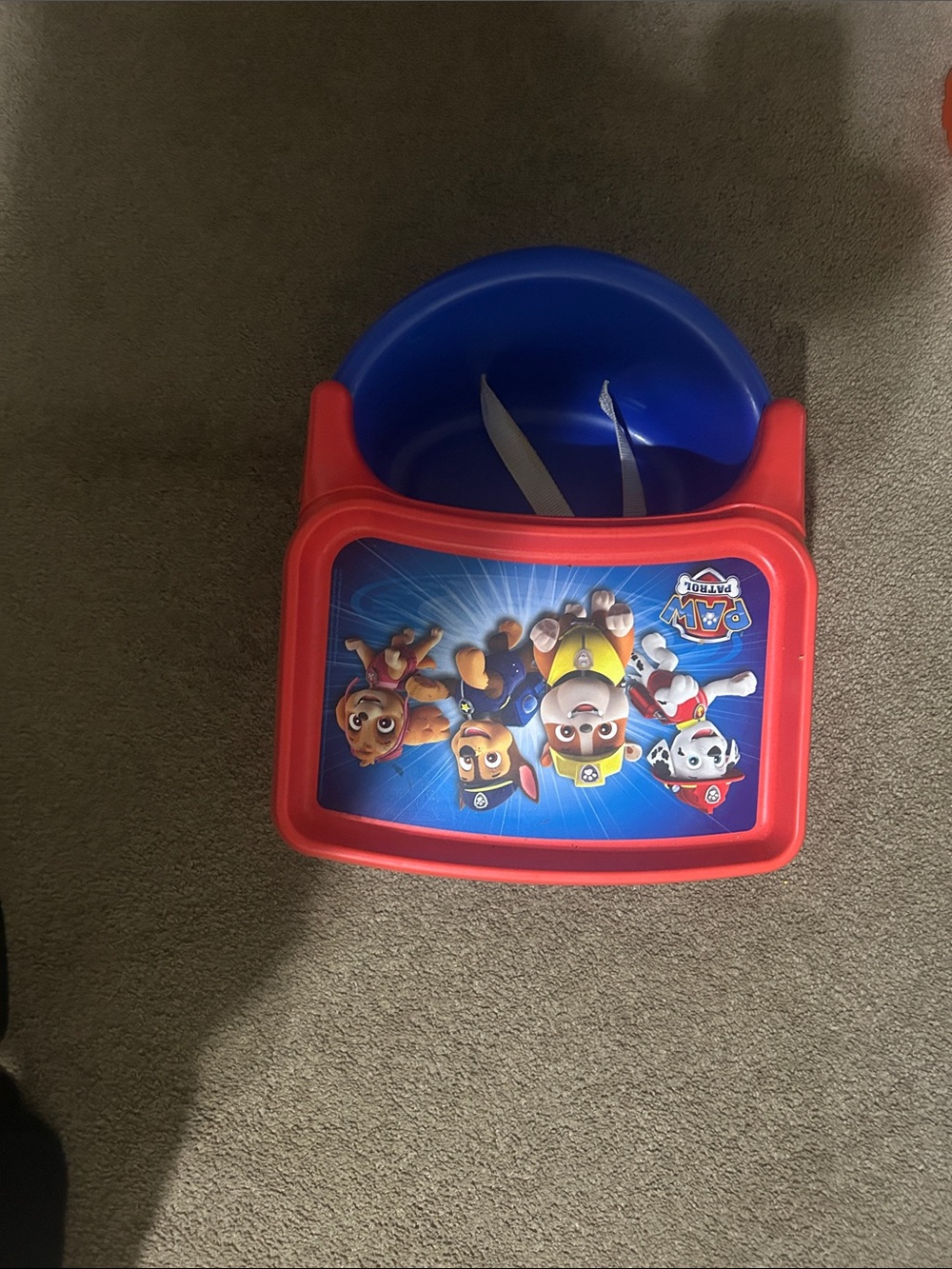 Paw Patrol Plastic Kids Seat with Character Panel - Red and Blue - Picture 1 of 5